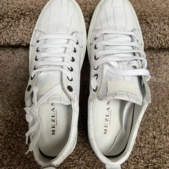 Mezlan Leggera Men\'s White Snake Skin Sneaker Shoes main image 14
